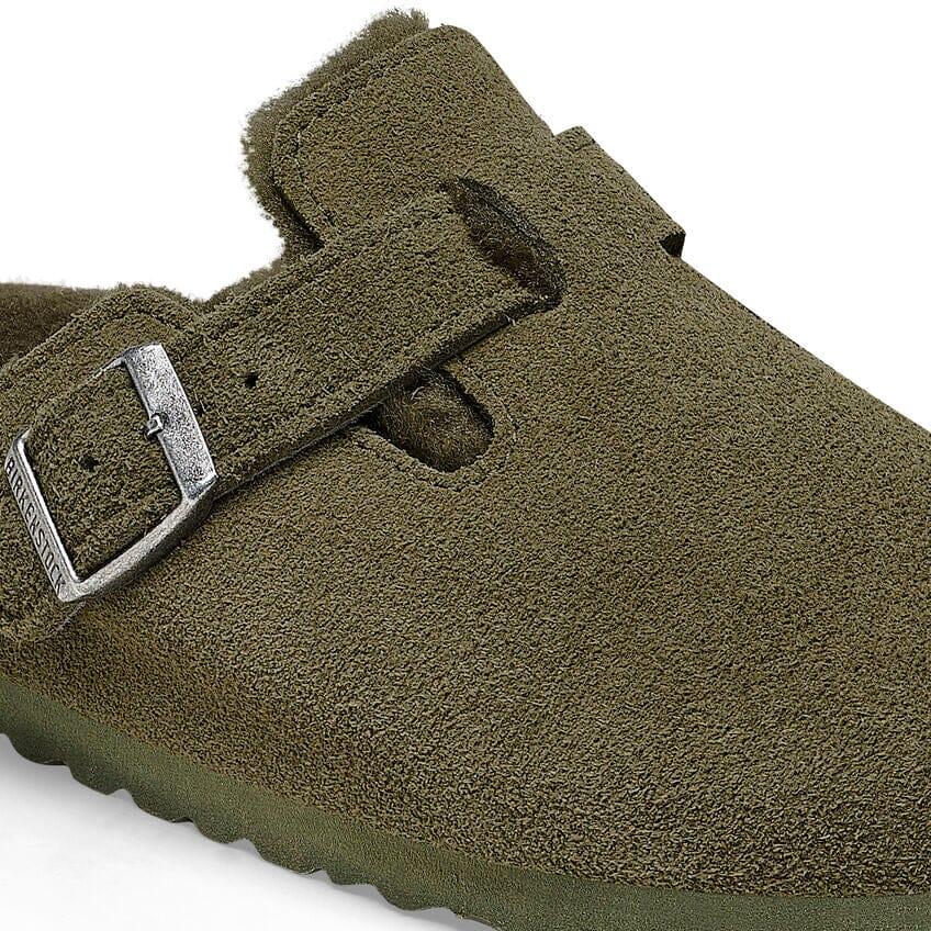 Birkenstock - Boston Shearling Suede Leather - Sage - City Workshop Men's Supply Co.