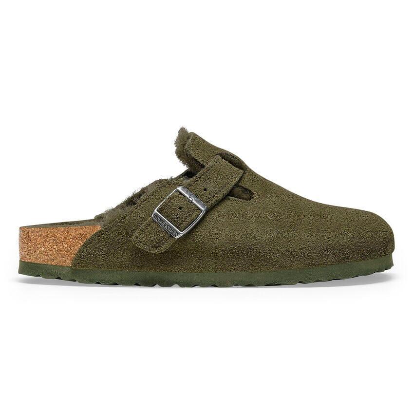 Birkenstock - Boston Shearling Suede Leather - Sage - City Workshop Men's Supply Co.