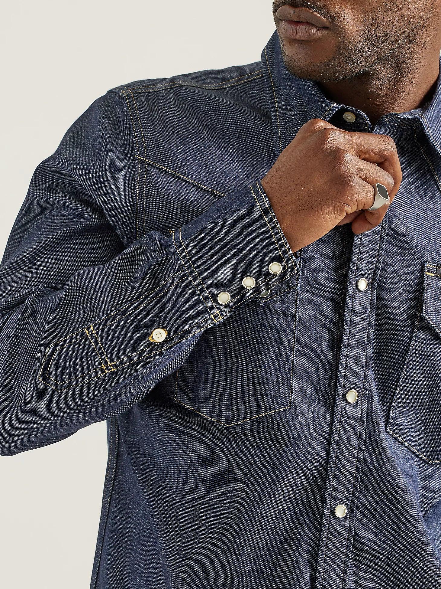 Men's Lee - 101 Western Shirt in Dry Indigo - City Workshop Men's Supply Co.