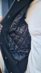 City Workshop x Golden Bear Black/Black/Red Wool/Leather Varsity Jacket - City Workshop Men's Supply Co.