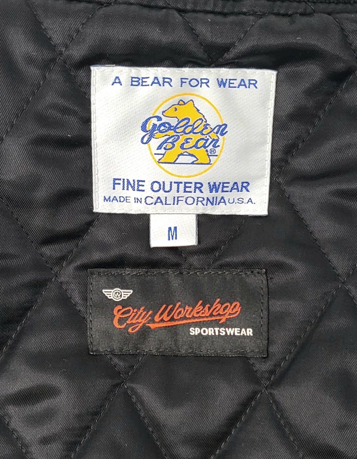 City Workshop x Golden Bear Black/Black/Red Wool/Leather Varsity Jacket - City Workshop Men's Supply Co.