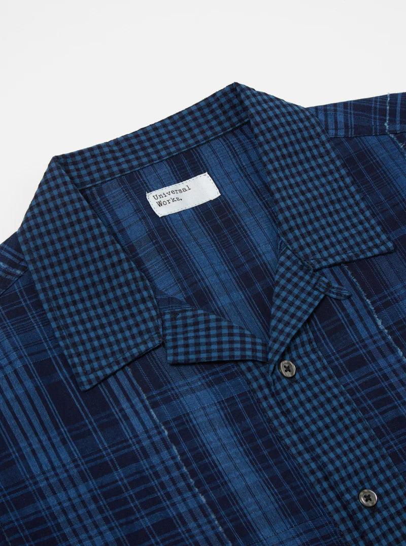 Universal Works - Border Road Shirt In Indigo Raw/Gingham Mix - City Workshop Men's Supply Co.