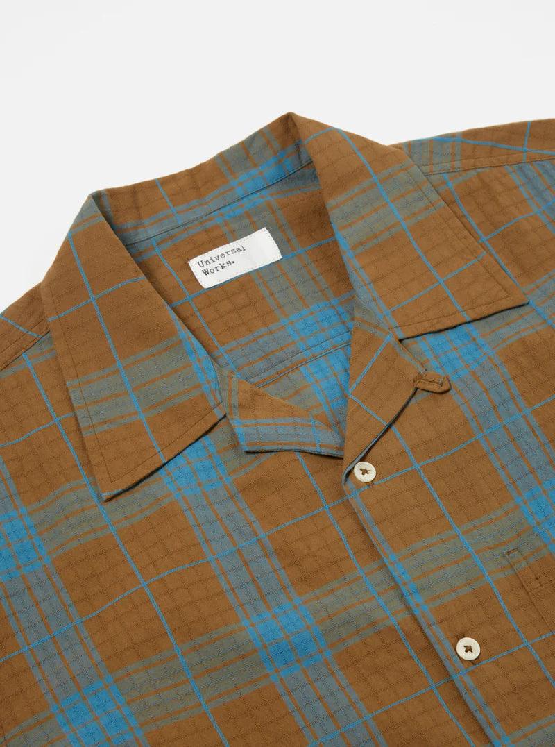 Universal Works - Camp Shirt In Sea/Sand Taki Check - City Workshop Men's Supply Co.