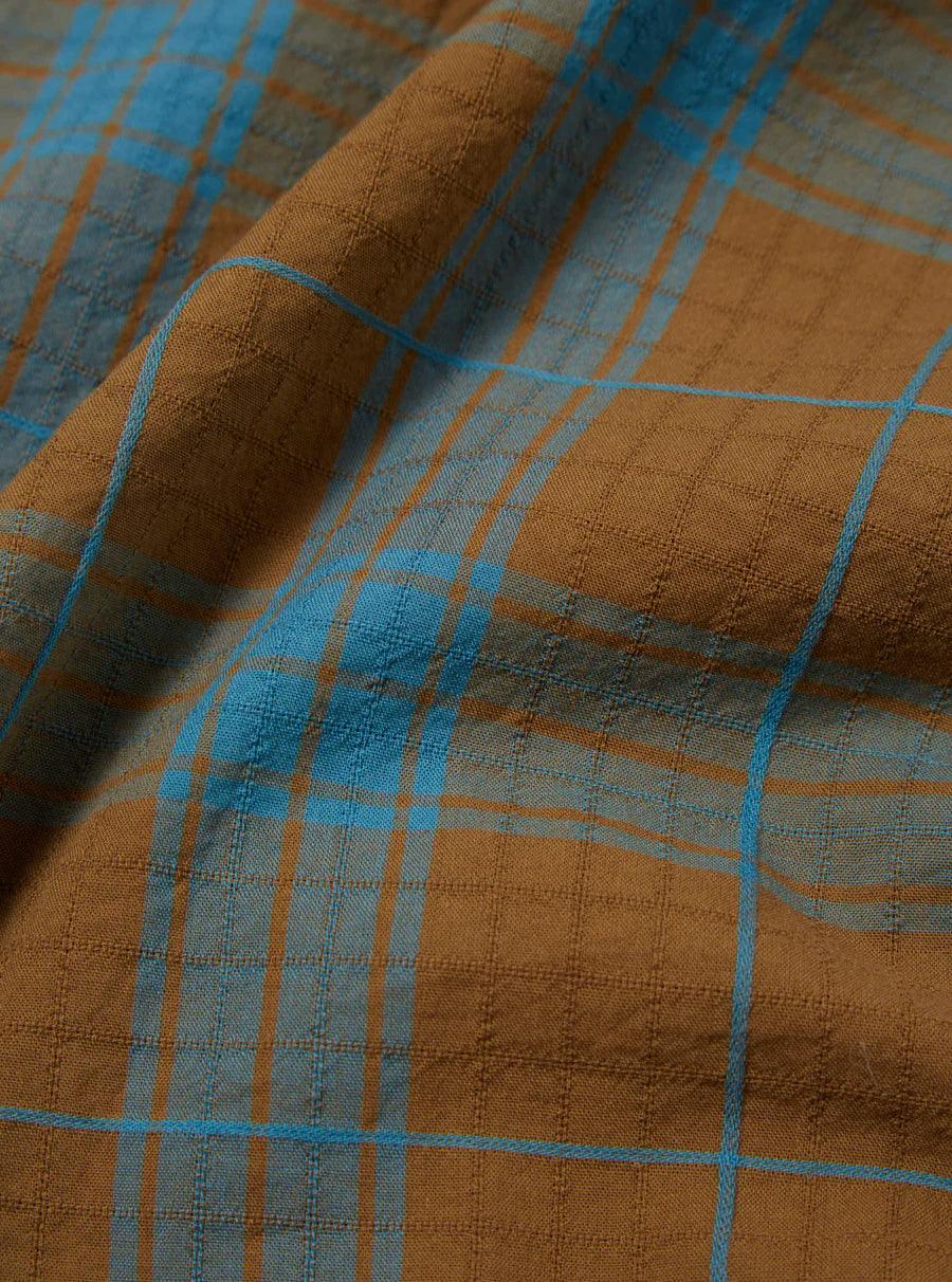 Universal Works - Camp Shirt In Sea/Sand Taki Check - City Workshop Men's Supply Co.