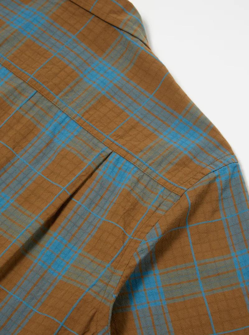 Universal Works - Camp Shirt In Sea/Sand Taki Check - City Workshop Men's Supply Co.