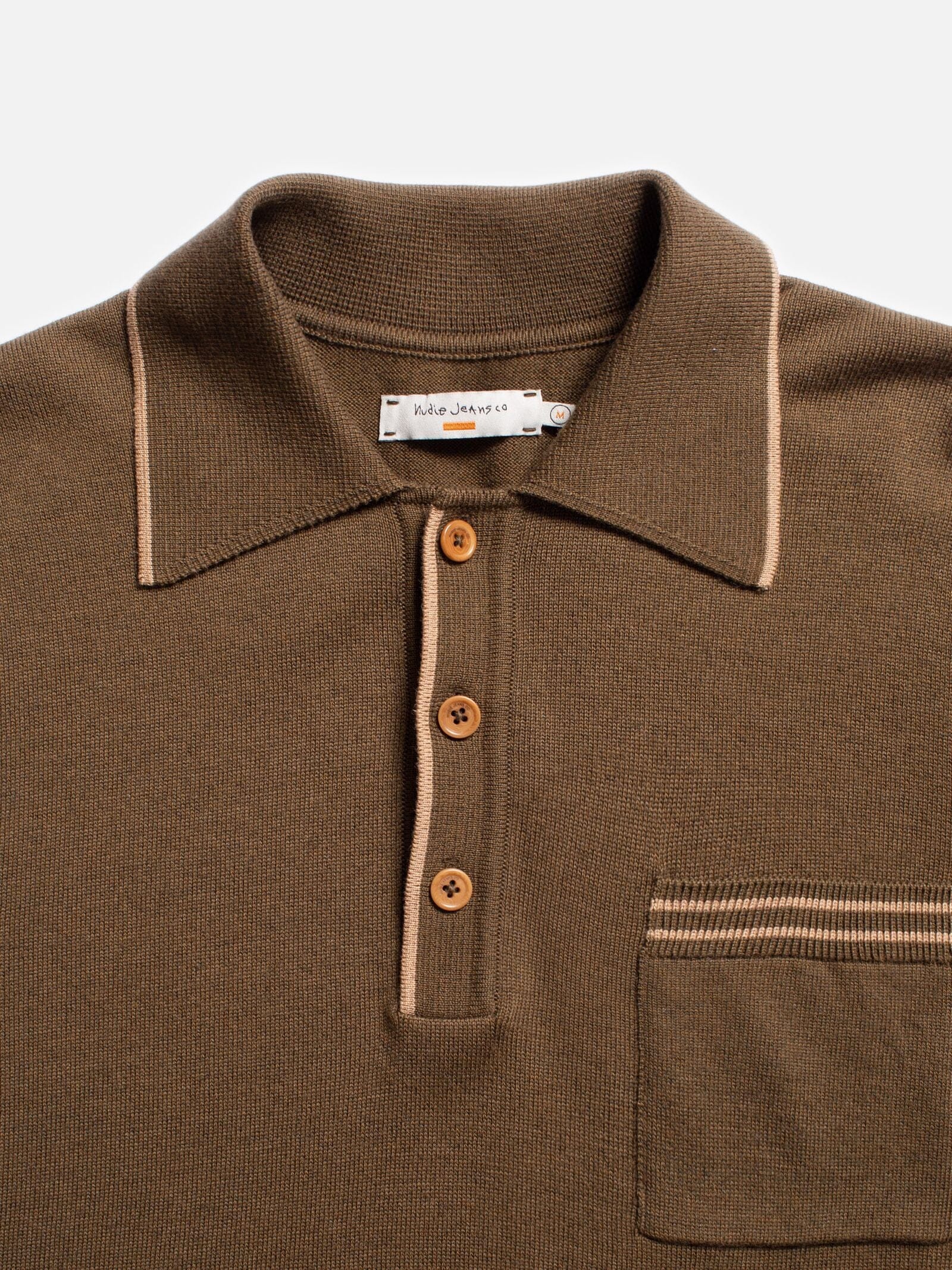 Nudie Jeans Co. - Frippe Polo Club Shirt Olive - City Workshop Men's Supply Co.
