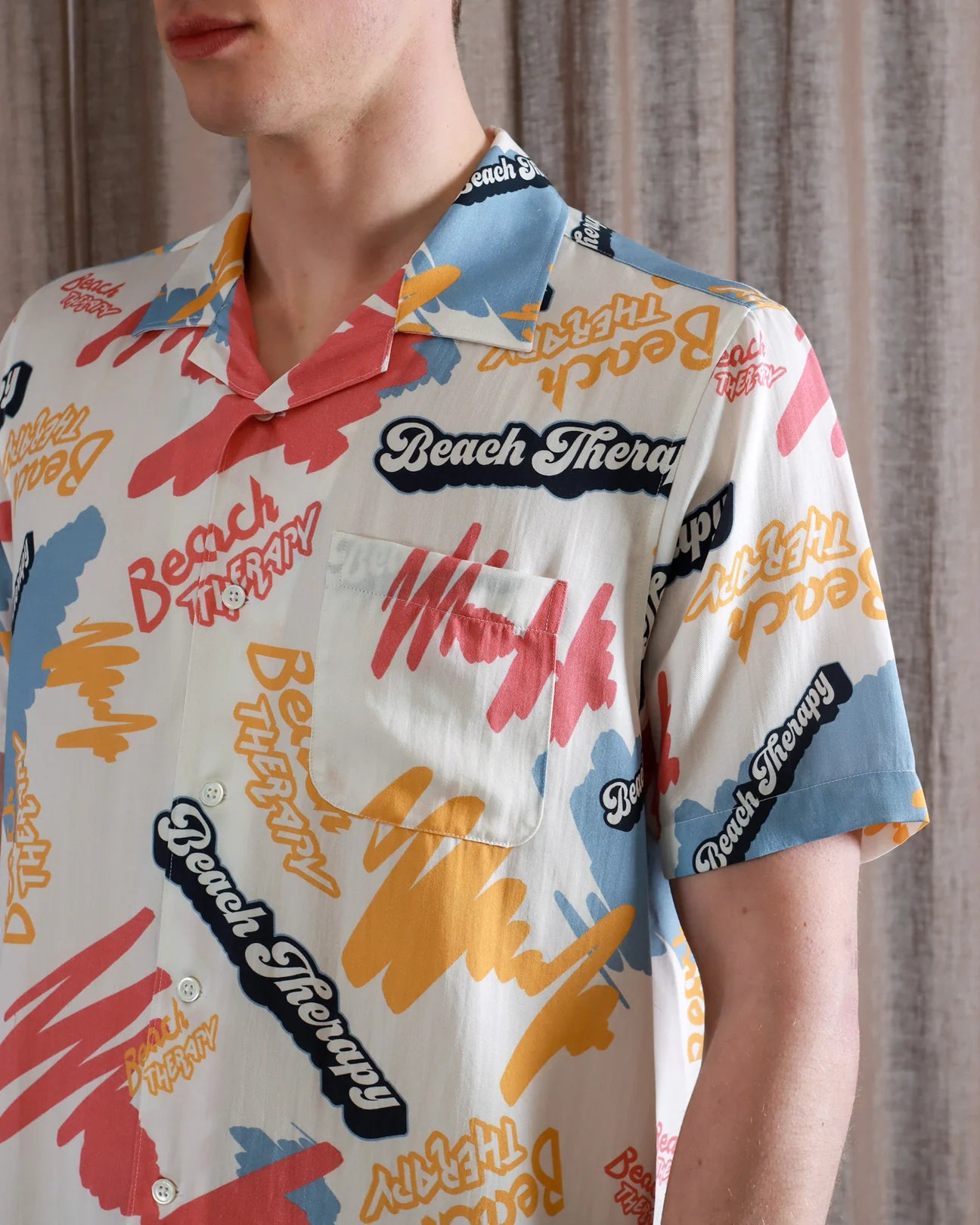 Far Afield - Stachio Shirt - Multi Colour Beach Therapy Print - City Workshop Men's Supply Co.