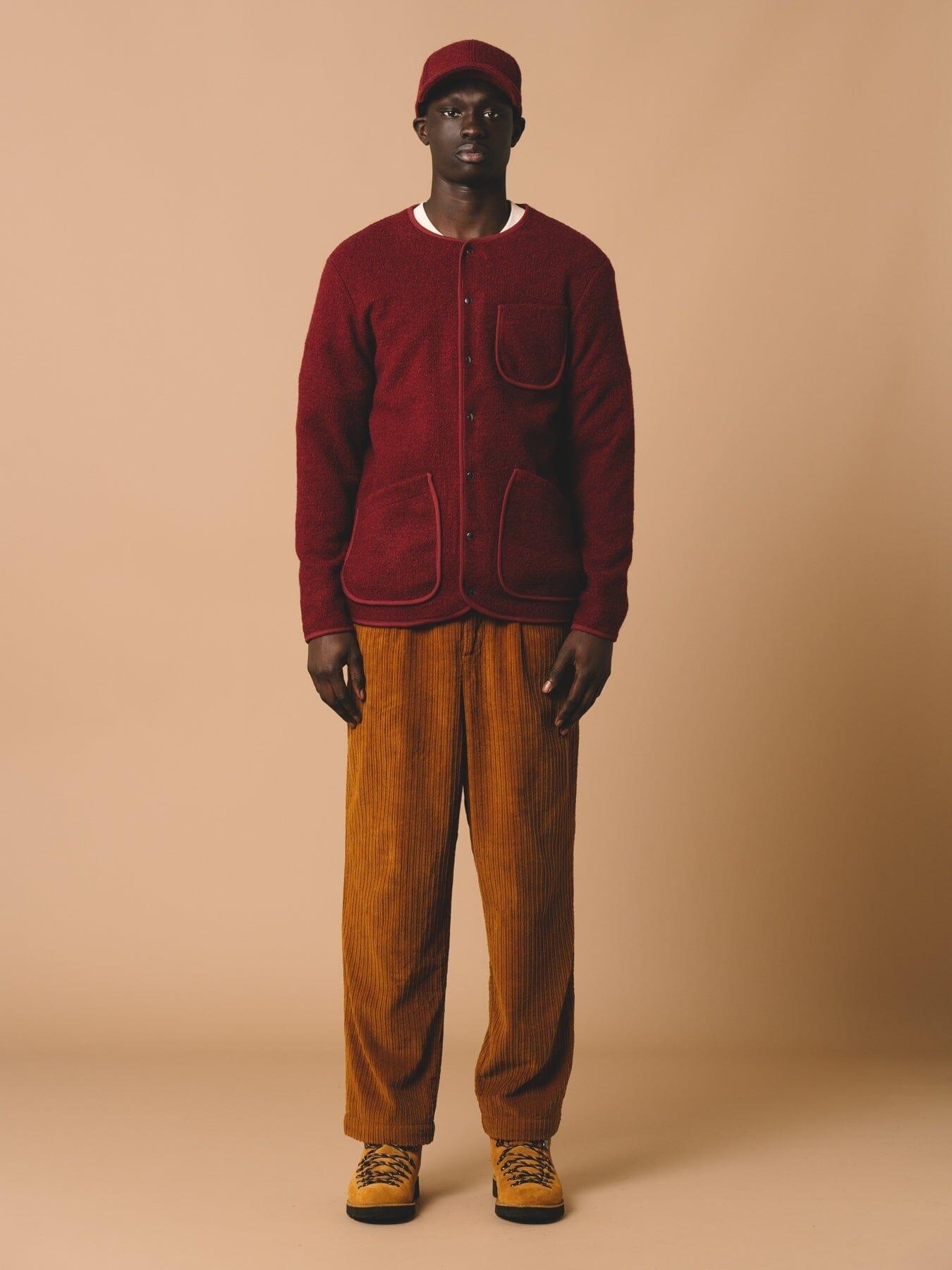 Kestin - Neist Cardigan in Burgundy Italian Wool - City Workshop Men's Supply Co.