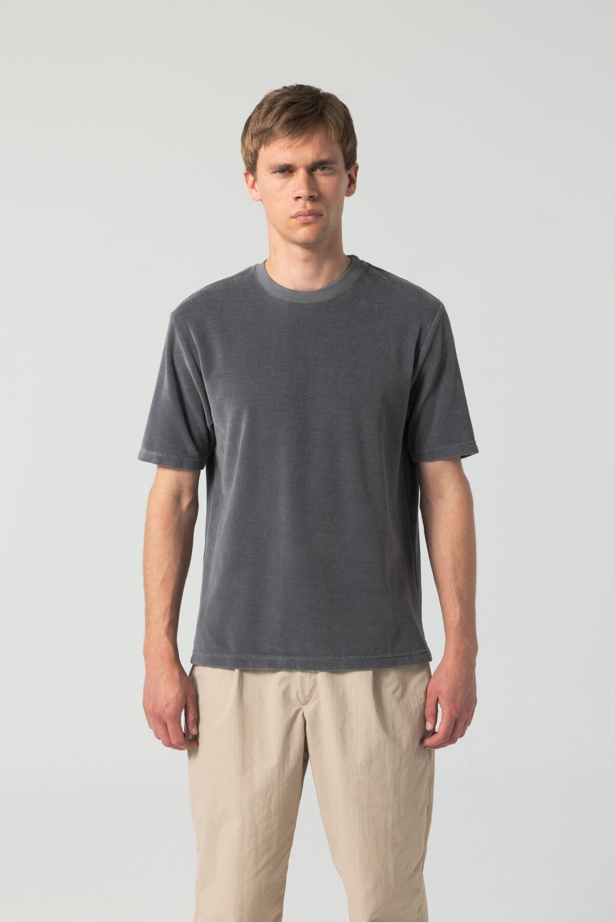 Unfeigned - Basic T-Shirt Velour - Gargoyle - City Workshop Men's Supply Co.