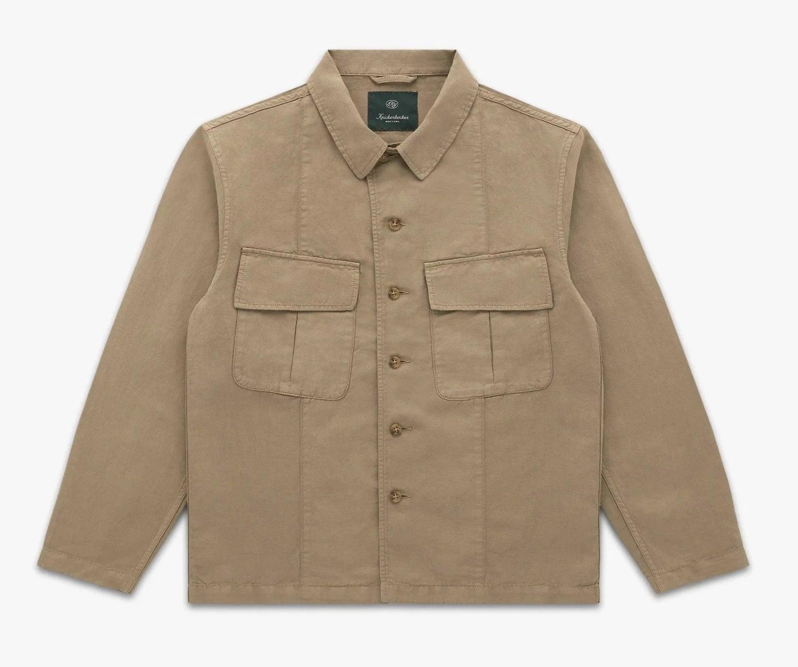 Knickerbocker - Jungle Cotton & Linen Overshirt - Khaki - City Workshop Men's Supply Co.