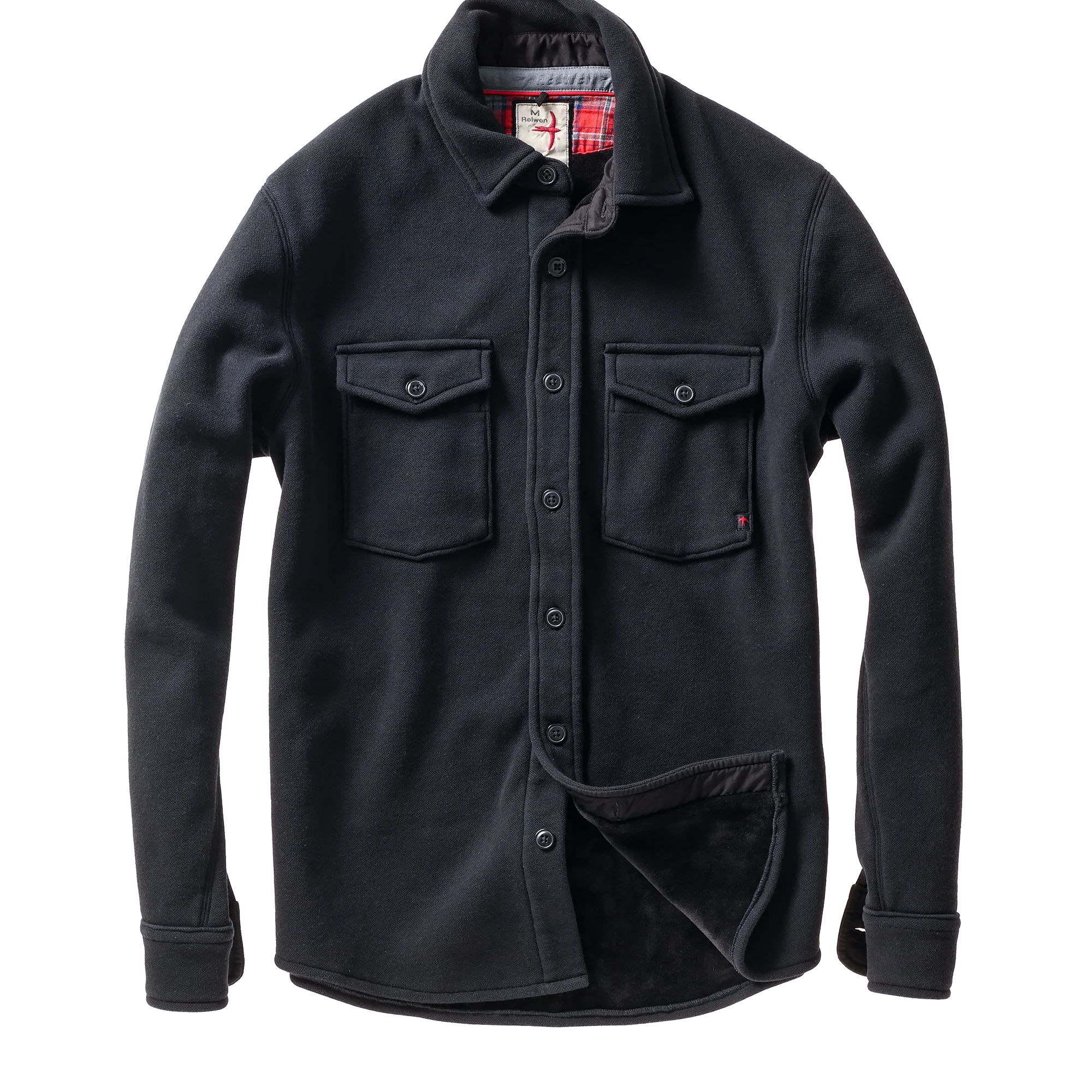 Relwen - Pique Fleece Workshirt - Black - City Workshop Men's Supply Co.