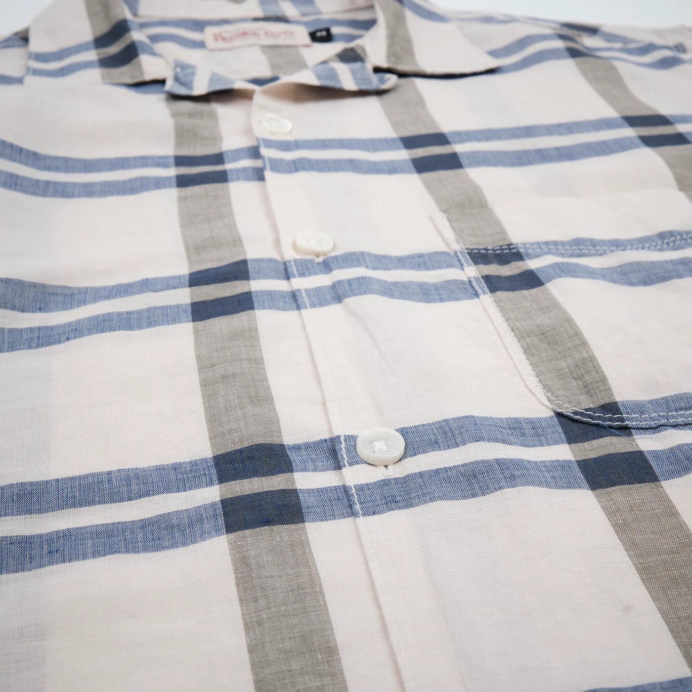 Freenote Cloth - Hawaiian LS Anchorage Chalk Plaid - City Workshop Men's Supply Co.