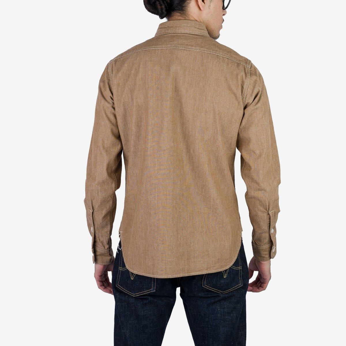 Iron Heart - IHSH-363-MOC - 10oz Organic Chambray Work Shirt - Mocha - City Workshop Men's Supply Co.