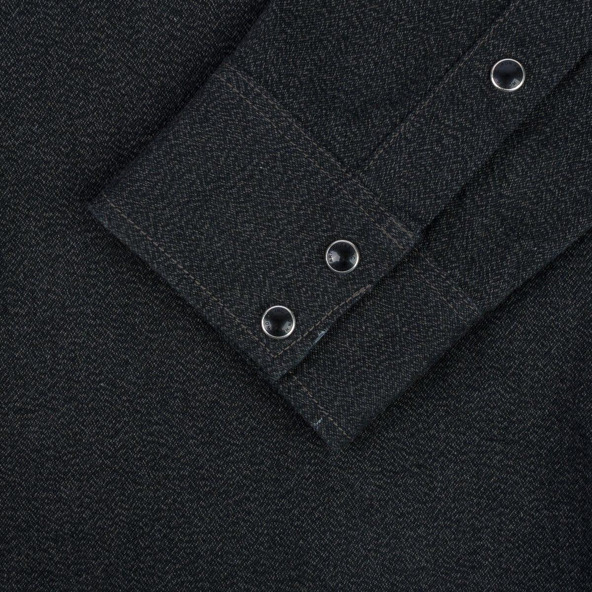 Iron Heart - IHSH-367-BLK - 10oz Mock Twist Twill Western Shirt - Black - City Workshop Men's Supply Co.