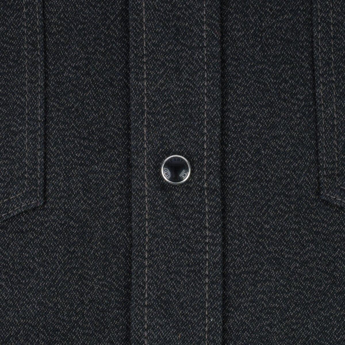 Iron Heart - IHSH-367-BLK - 10oz Mock Twist Twill Western Shirt - Black - City Workshop Men's Supply Co.