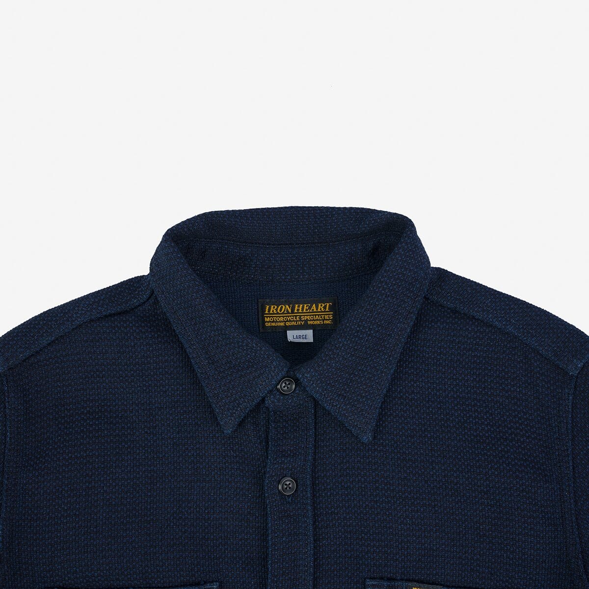 Iron Heart - IHSH-380-IND - 12oz Dobby Cloth Work Shirt - Indigo - City Workshop Men's Supply Co.