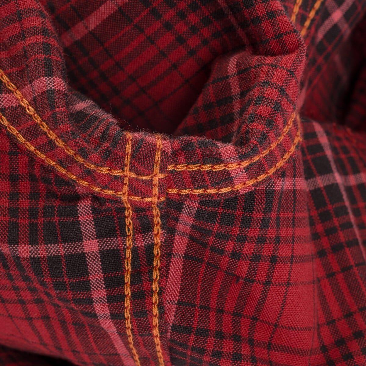 Iron Heart - IHSH-386-RED - 5oz Selvedge Short Sleeved Western Shirt - Red Vintage Check - City Workshop Men's Supply Co.