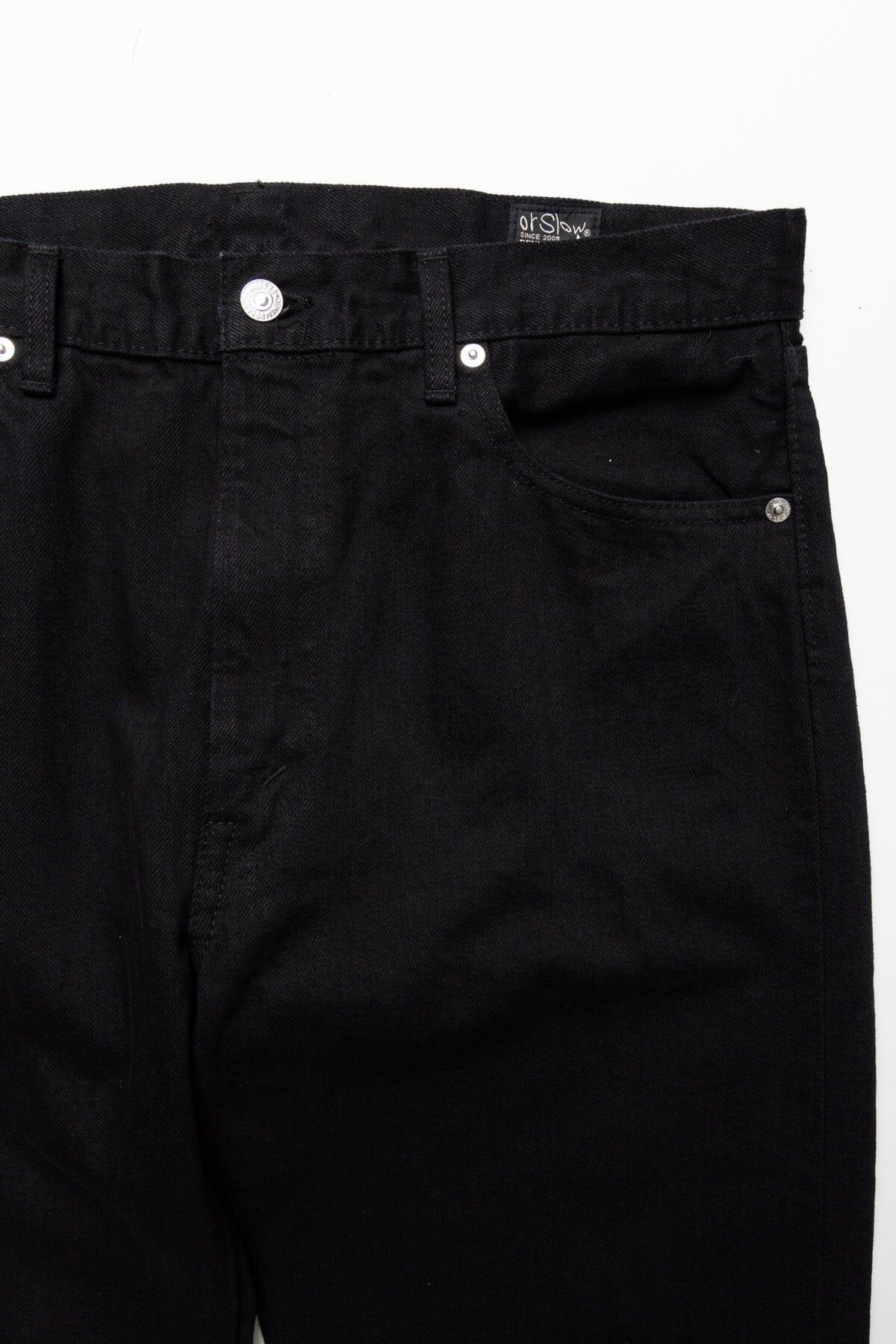 orSlow - (01-0107W-D61) 107 Ivy Fit Black Selvedge Denim D61 - City Workshop Men's Supply Co.