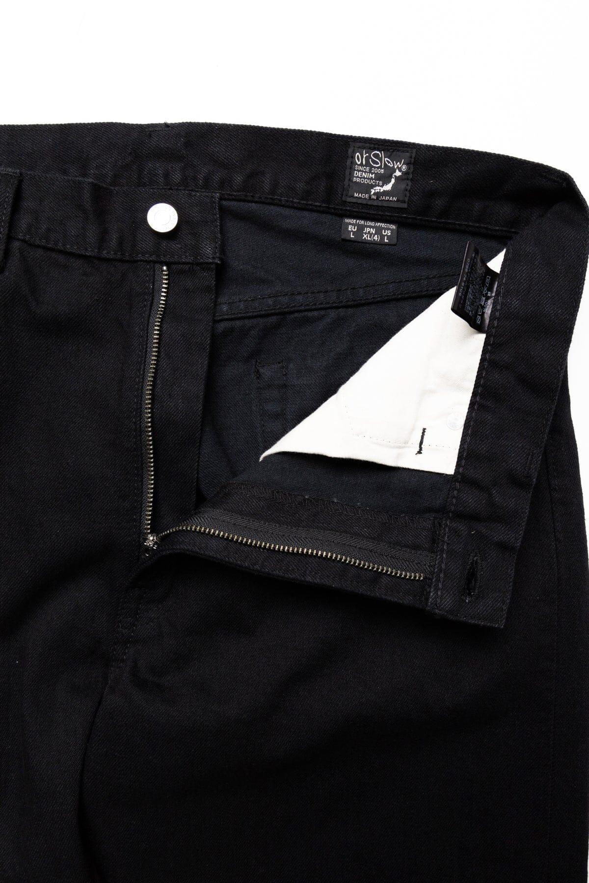 orSlow - (01-0107W-D61) 107 Ivy Fit Black Selvedge Denim D61 - City Workshop Men's Supply Co.