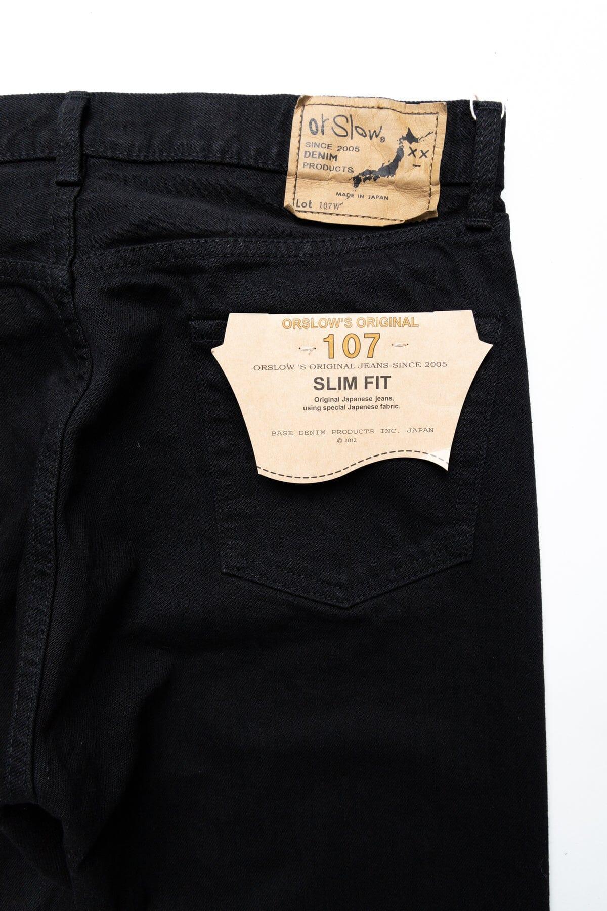 orSlow - (01-0107W-D61) 107 Ivy Fit Black Selvedge Denim D61 - City Workshop Men's Supply Co.