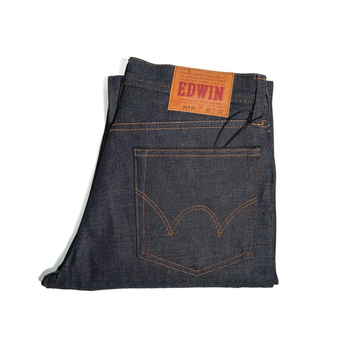 Edwin Japan - AKT33 Dry Indigo 13.5oz Rainbow Selvedge Denim Regular Taper - City Workshop Men's Supply Co.
