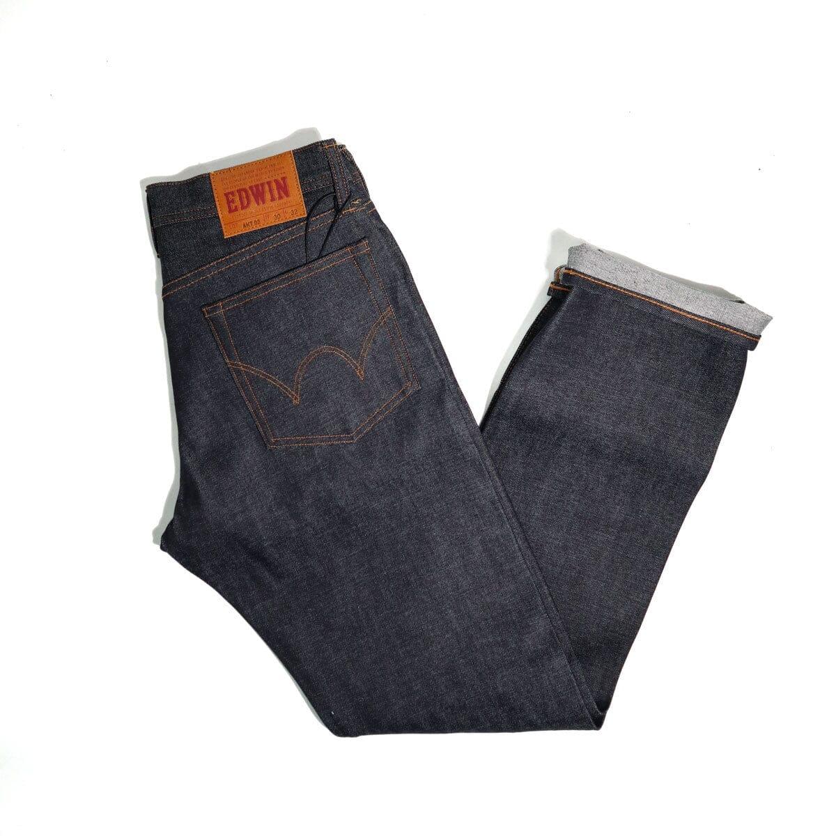Edwin Japan - AKT33 Dry Indigo 13.5oz Rainbow Selvedge Denim Regular Taper - City Workshop Men's Supply Co.