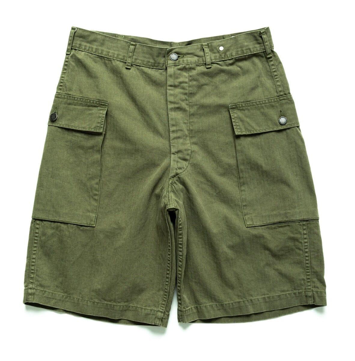orSlow - (03-7250-76) U.S Army 2 Pocket Cargo Shorts - Army Green - City Workshop Men's Supply Co.