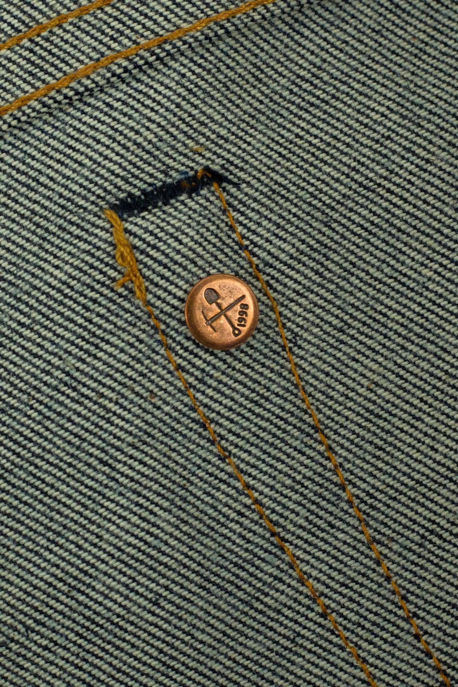 Left Field NYC - Atlas Vidalia Mills 14 oz Indigo Raw Denim - City Workshop Men's Supply Co.