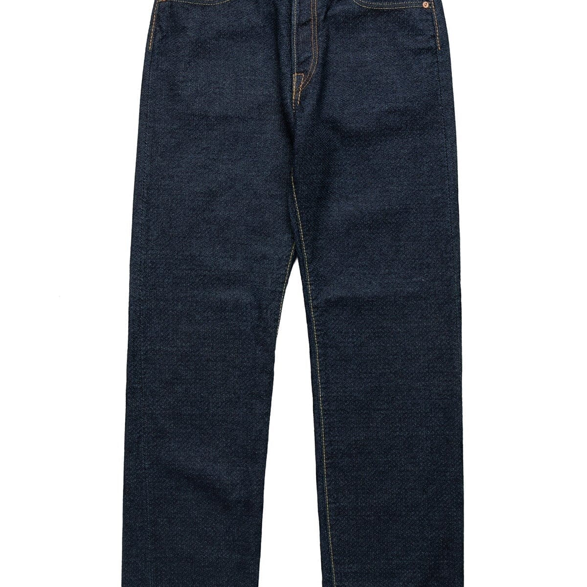 Saashi Men's Casual Light Blue Straight Wash Loose Fit Oblique Pocket Denim.