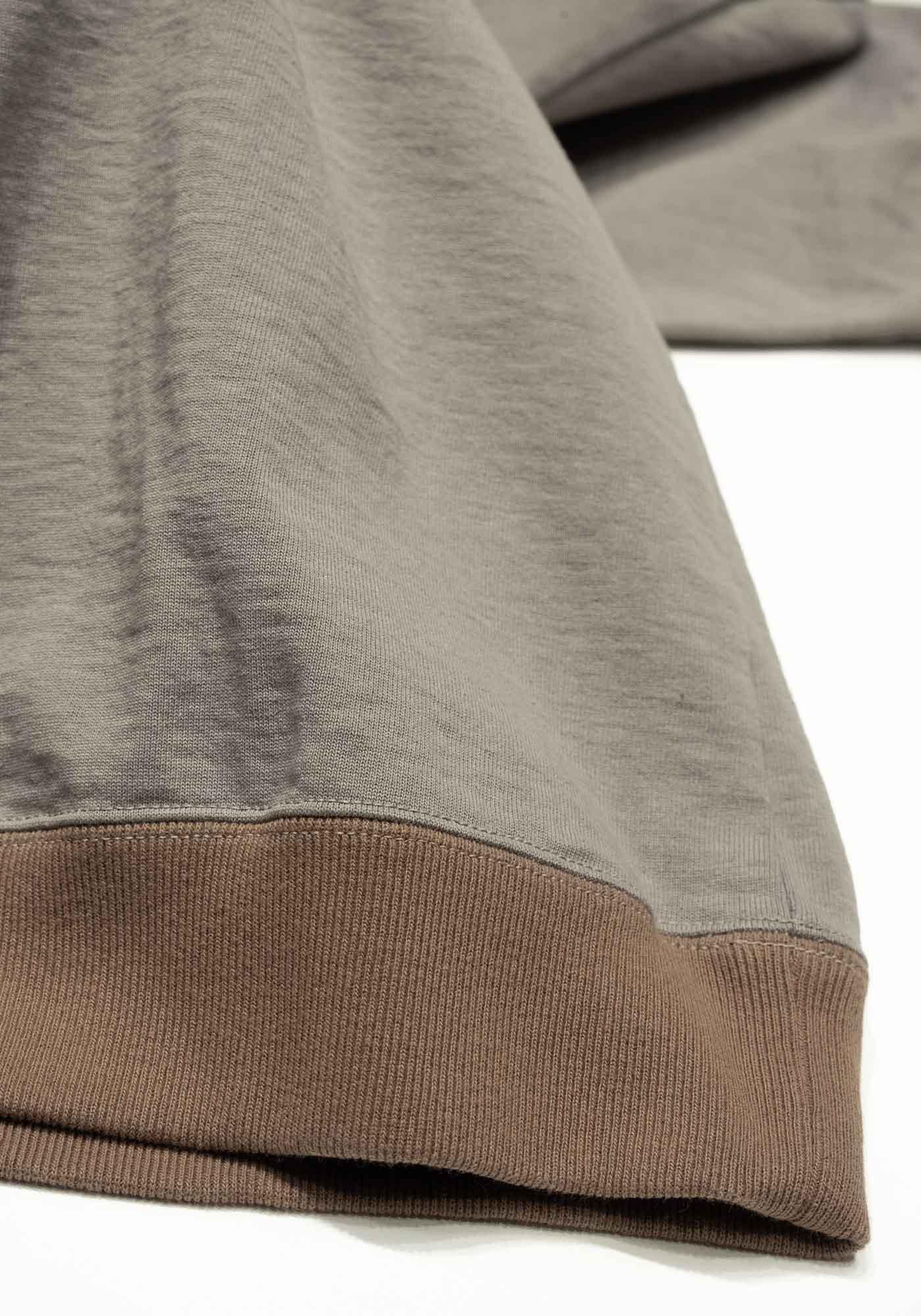 Jackman - Dotsume Rib T-Shirt - Solid GrayxBeige - City Workshop Men's Supply Co.