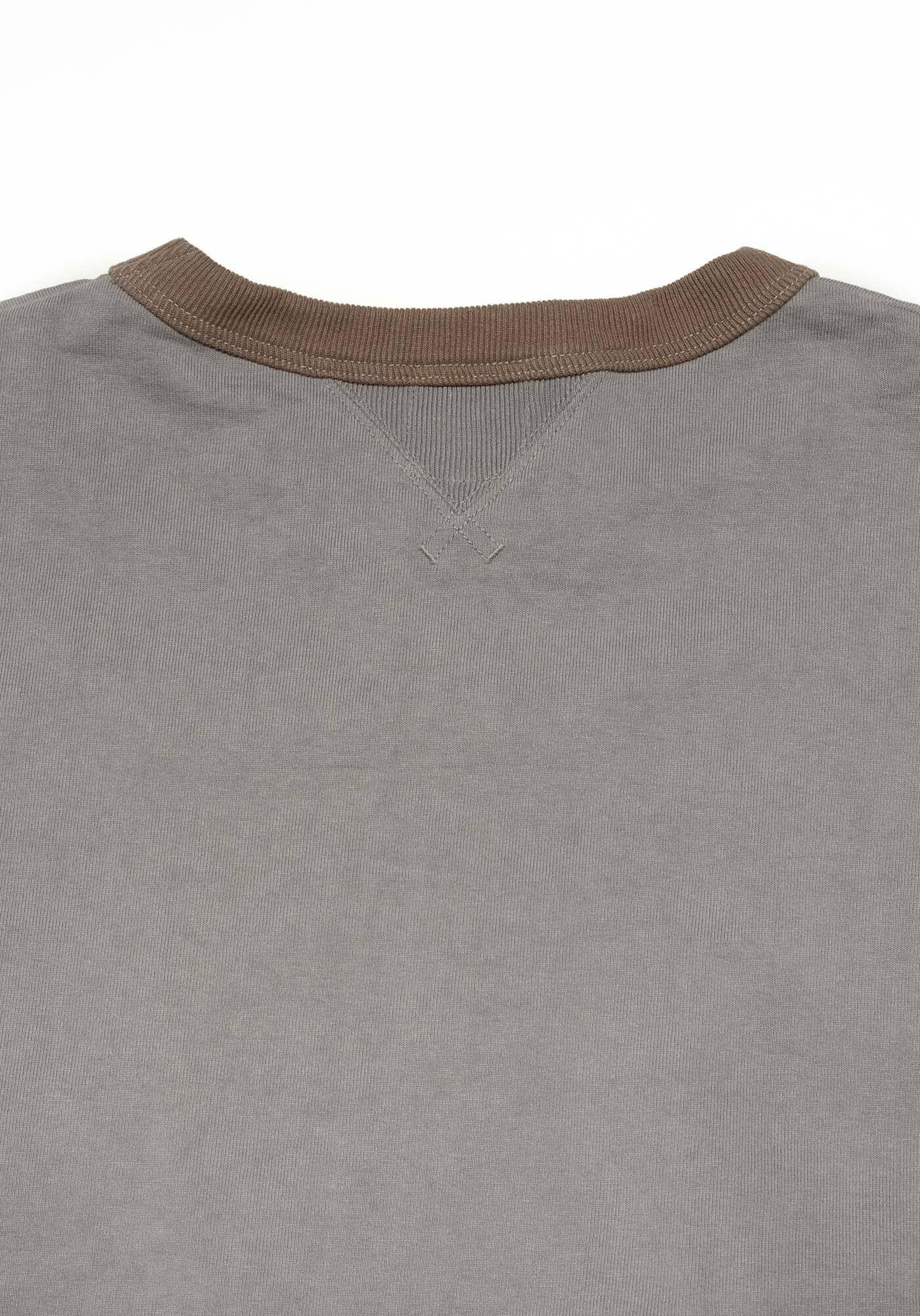 Jackman - Dotsume Rib T-Shirt - Solid GrayxBeige - City Workshop Men's Supply Co.