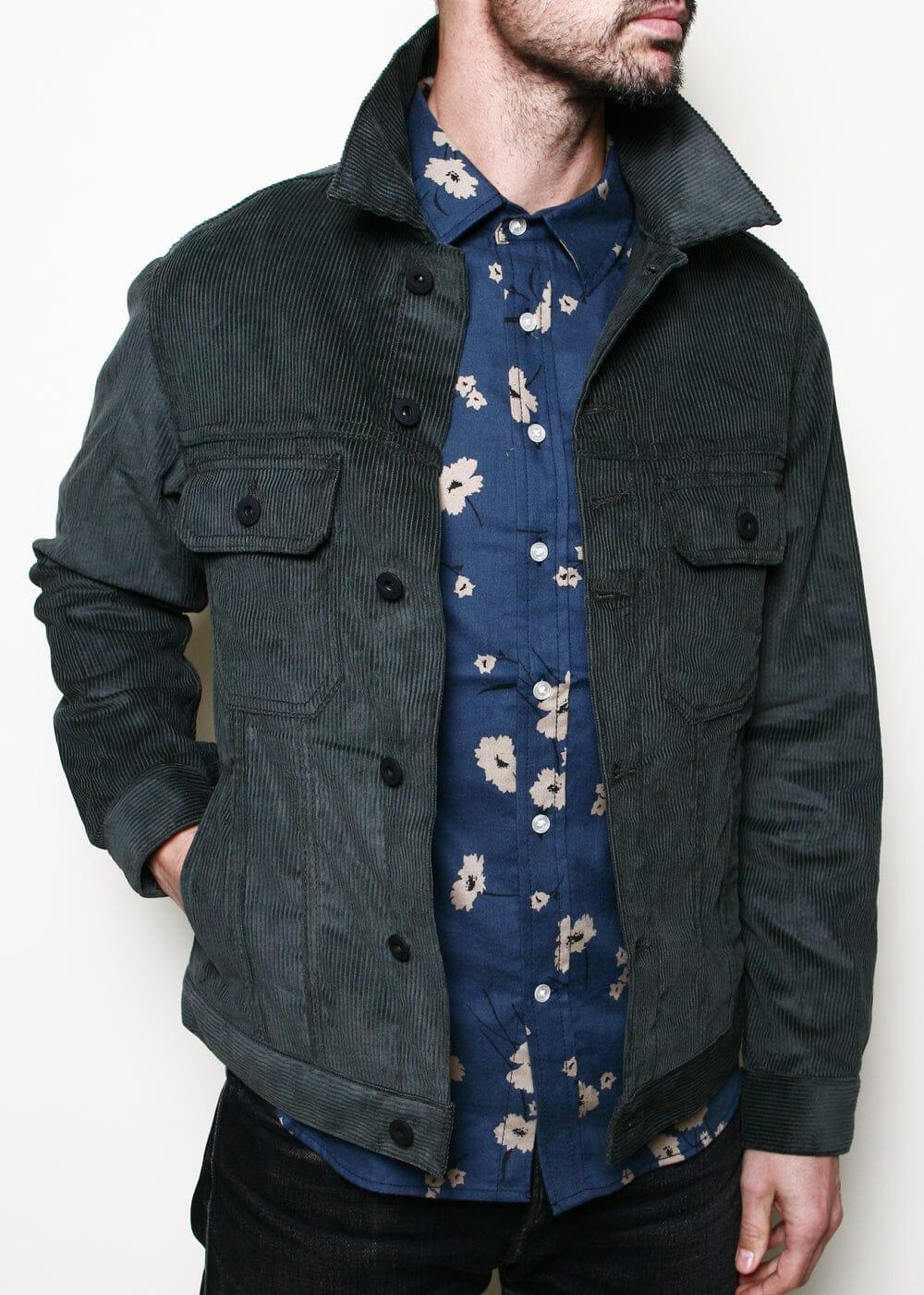 Rogue Territory - Cruiser Jacket Grey Corduroy - City Workshop Men's Supply Co.