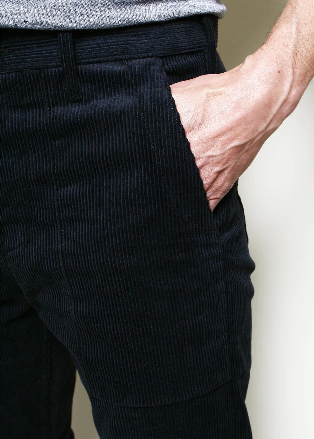 Rogue Territory - Corduroy Fatigue Pants in Black - City Workshop Men's Supply Co.