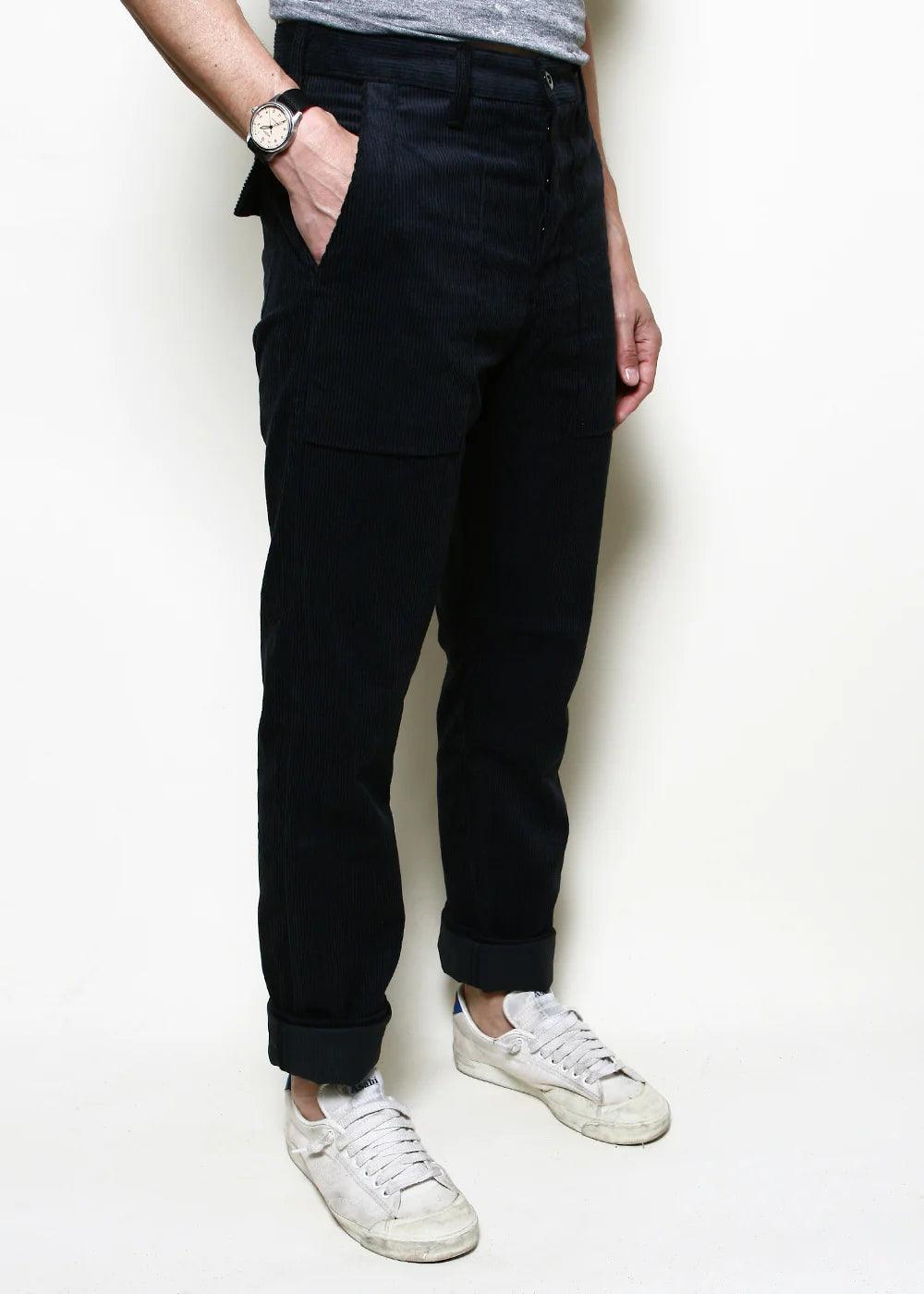 Rogue Territory - Corduroy Fatigue Pants in Black - City Workshop Men's Supply Co.