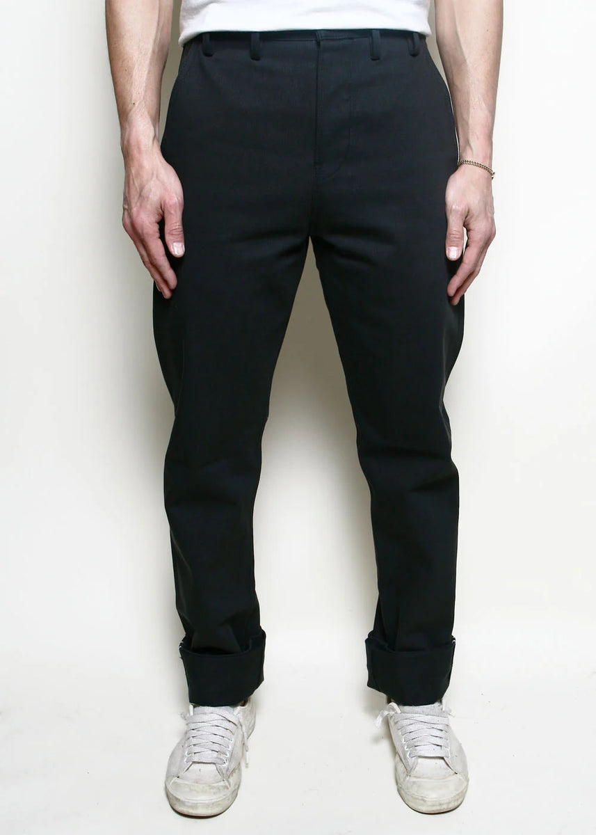 Rogue Territory - Officer High Trouser in Dark Grey Selvedge