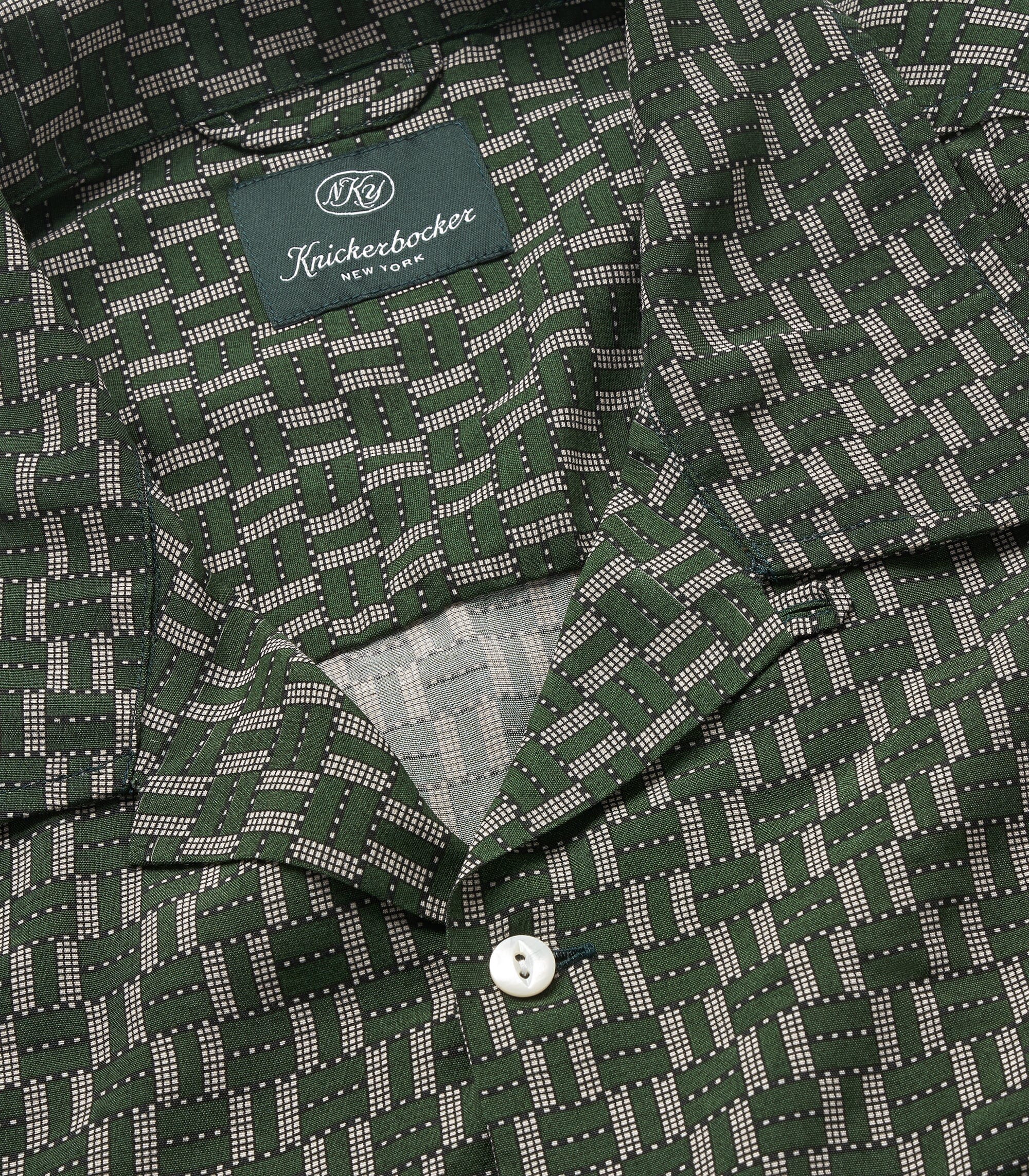 Knickerbocker - Static Rayon Shirt - Green - City Workshop Men's Supply Co.