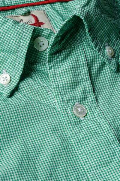 Relwen - Micro-Gingham Check in Lawn Green/White - City Workshop Men's Supply Co.