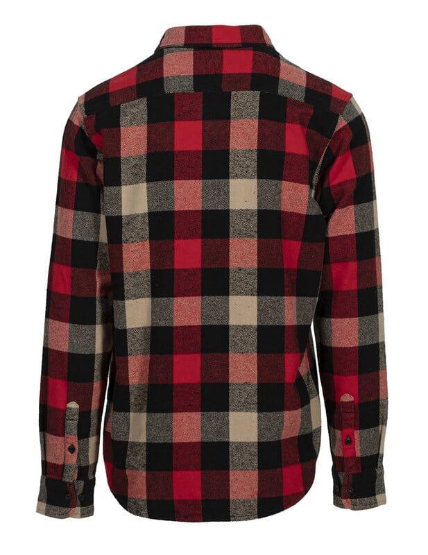 Schott NYC - Plaid Cotton Flannel Shirt in Black/Red - City Workshop Men's Supply Co.
