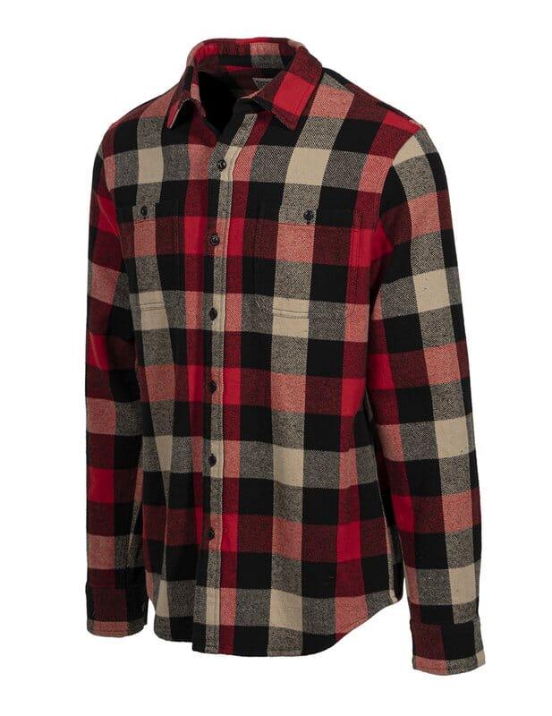 Schott NYC - Plaid Cotton Flannel Shirt in Black/Red - City Workshop Men's Supply Co.