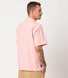 Merz b. Schwanen - SHIRT03 UNISEX Bowling Shirt, Organic Cotton Poplin, Relaxed Fit - Peach - City Workshop Men's Supply Co.