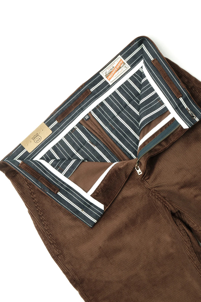 Freenote Cloth - Deck Pant in Chocolate Cord - City Workshop Men's Supply Co.