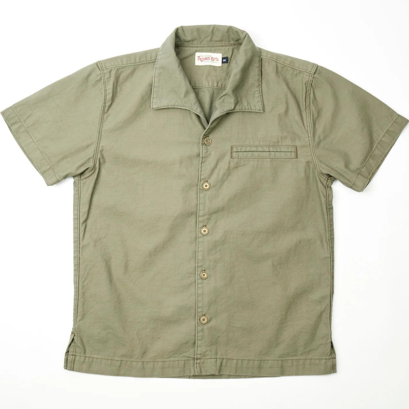 Freenote Cloth - Cayucos Short Sleeve Green - City Workshop Men's Supply Co.