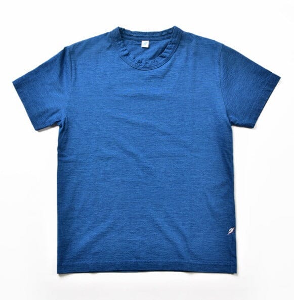 Pure Blue Japan - [SS5011-M] Indigo Jersey Crew Neck T-shirt - Middle Indigo - City Workshop Men's Supply Co.