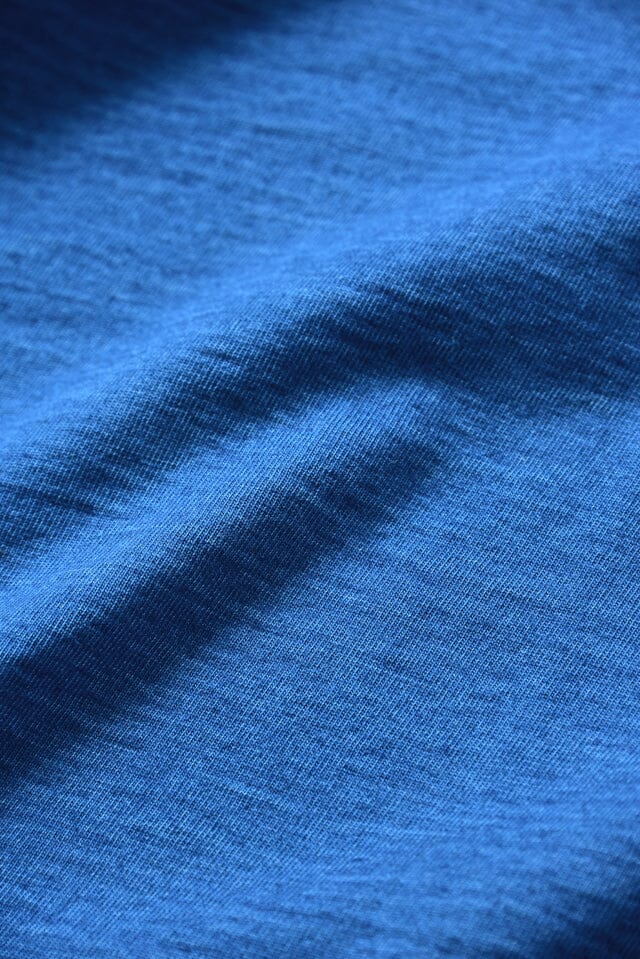 Pure Blue Japan - [SS5011-M] Indigo Jersey Crew Neck T-shirt - Middle Indigo - City Workshop Men's Supply Co.