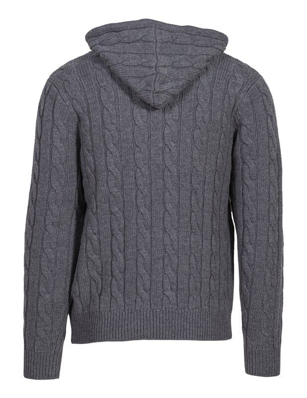Schott NYC - Wool Hooded Sweater - Grey Heather - City Workshop Men's Supply Co.
