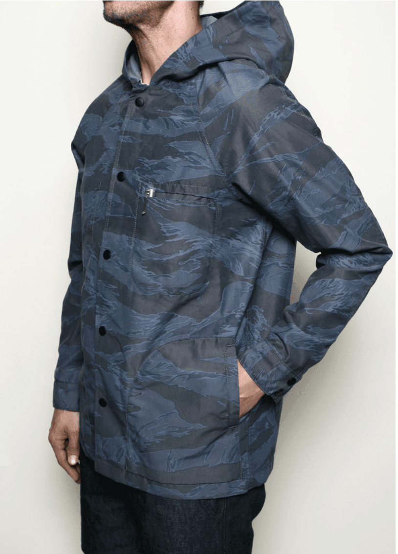 Rogue Territory - Hooded Supply Jacket Tiger Camo Blue - City Workshop Men's Supply Co.