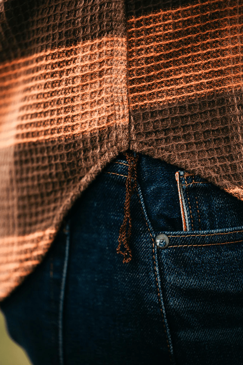 KATO - The Brace Waffle Plaid Shirt - Campfire - City Workshop Men's Supply Co.