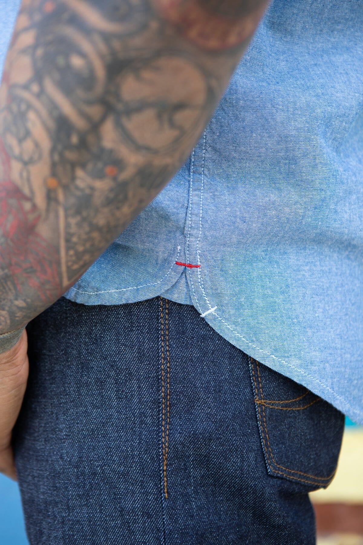 Blackthorn Denim - Hudson Work Shirt - Mid Blue - City Workshop Men's Supply Co.