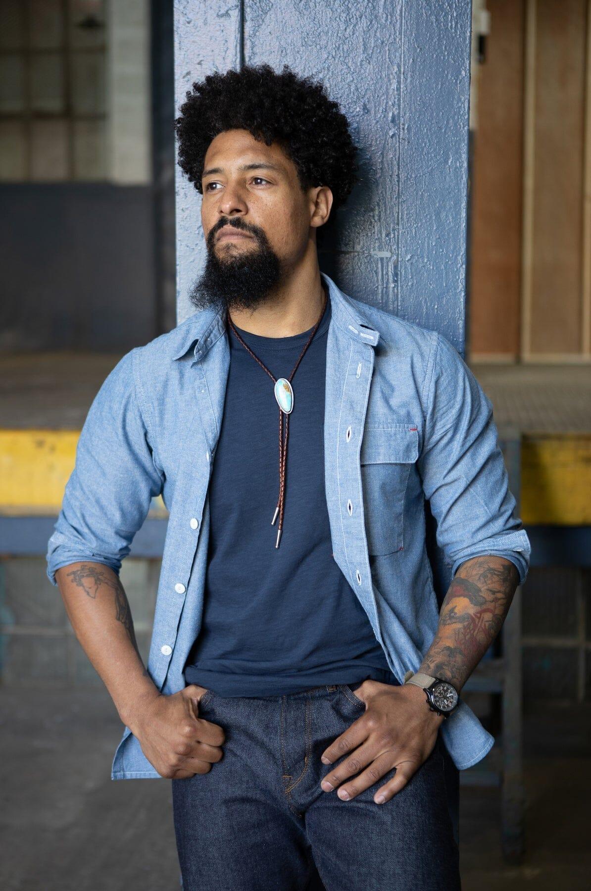Blackthorn Denim - Hudson Work Shirt - Mid Blue - City Workshop Men's Supply Co.