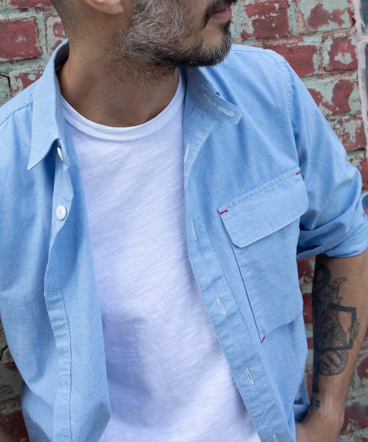 Blackthorn Denim - Hudson Work Shirt - Light Blue - City Workshop Men's Supply Co.